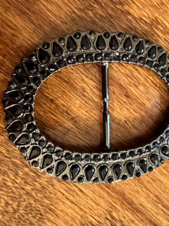 Vintage Rare Black Rhinestone Jessica Simpson Belt Buckle ONLY